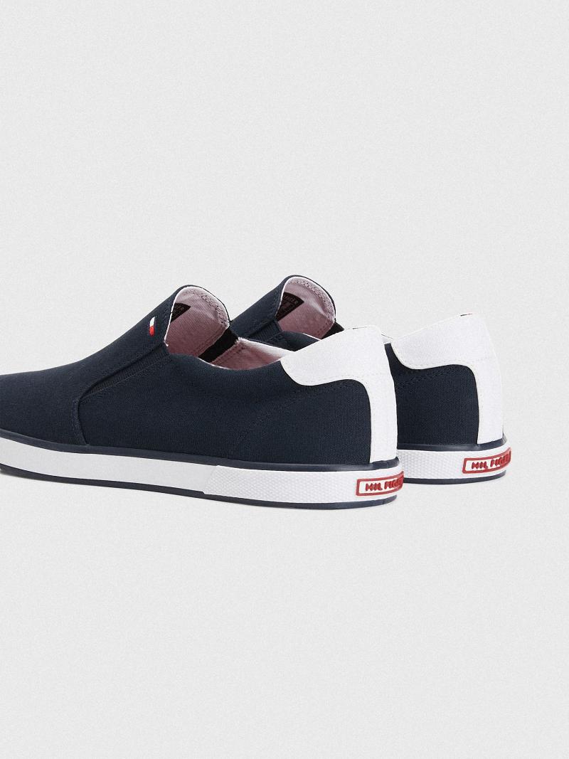 Férfi Tommy Hilfiger Slip-on Sneaker Kék | HU 1413OKI